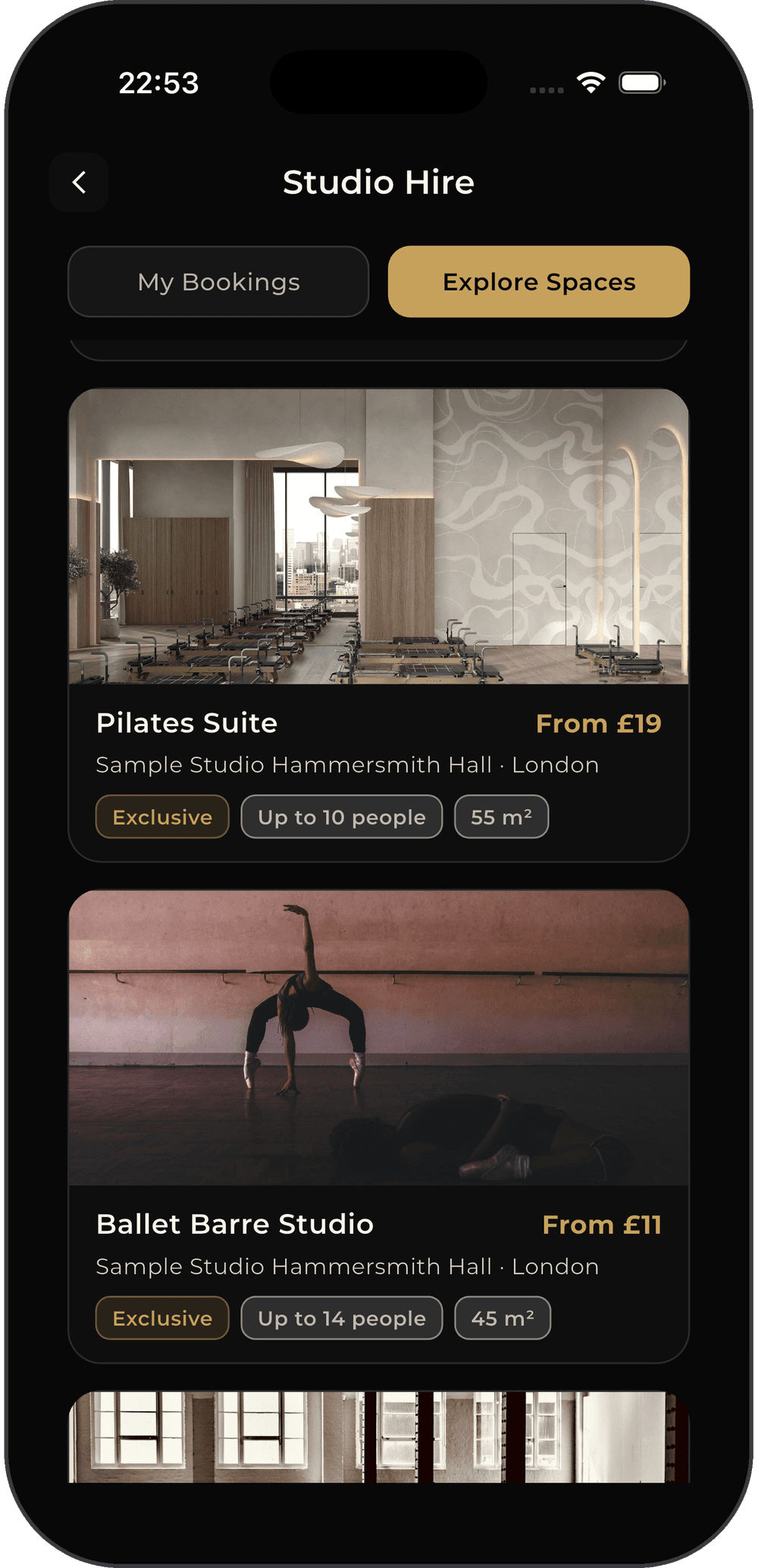 FDC One app screens - set 2